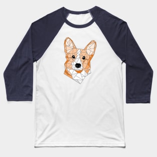 Corgi Fawn Stained Glass Baseball T-Shirt